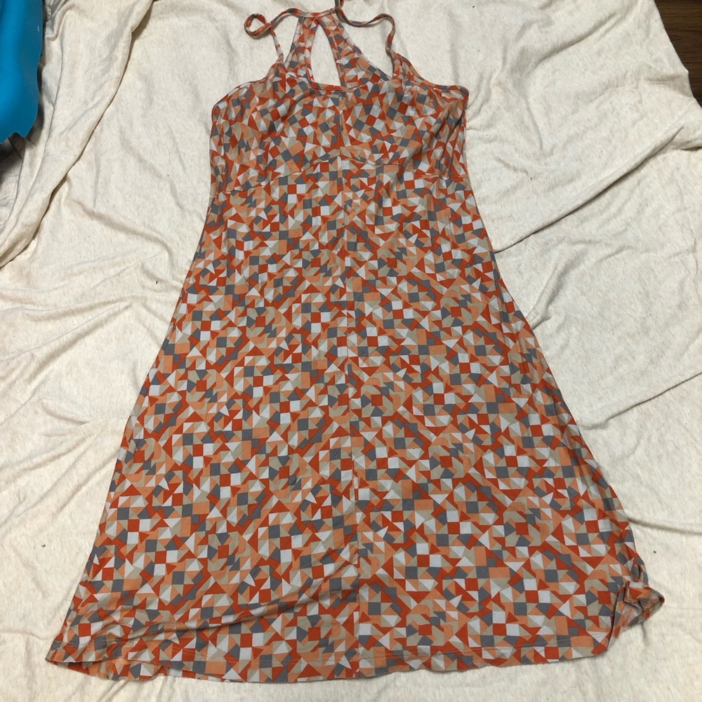 Patagonia Organic Cotton Dress Geometric Athletic Outdoor Summer Athleisure